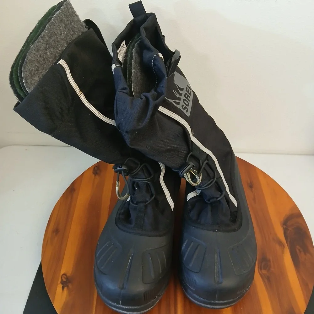Sorel Alpha Pac Mens 8 Black Waterproof Insulated Boots NM1485-010